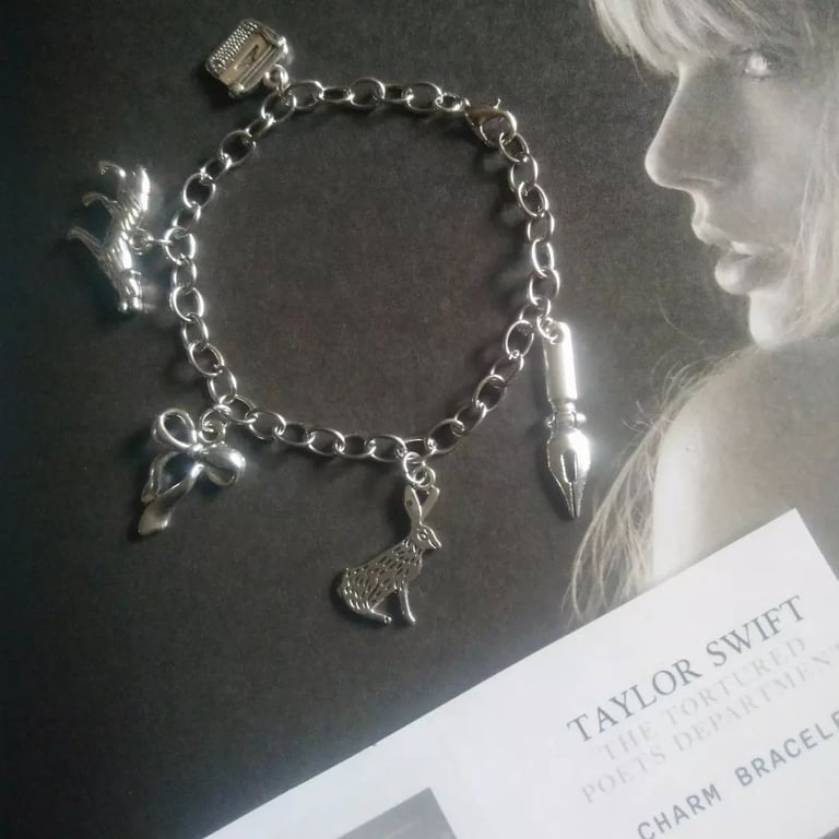 The Tortured Poets Department TTPD Taylor Swift Charm Bracelet