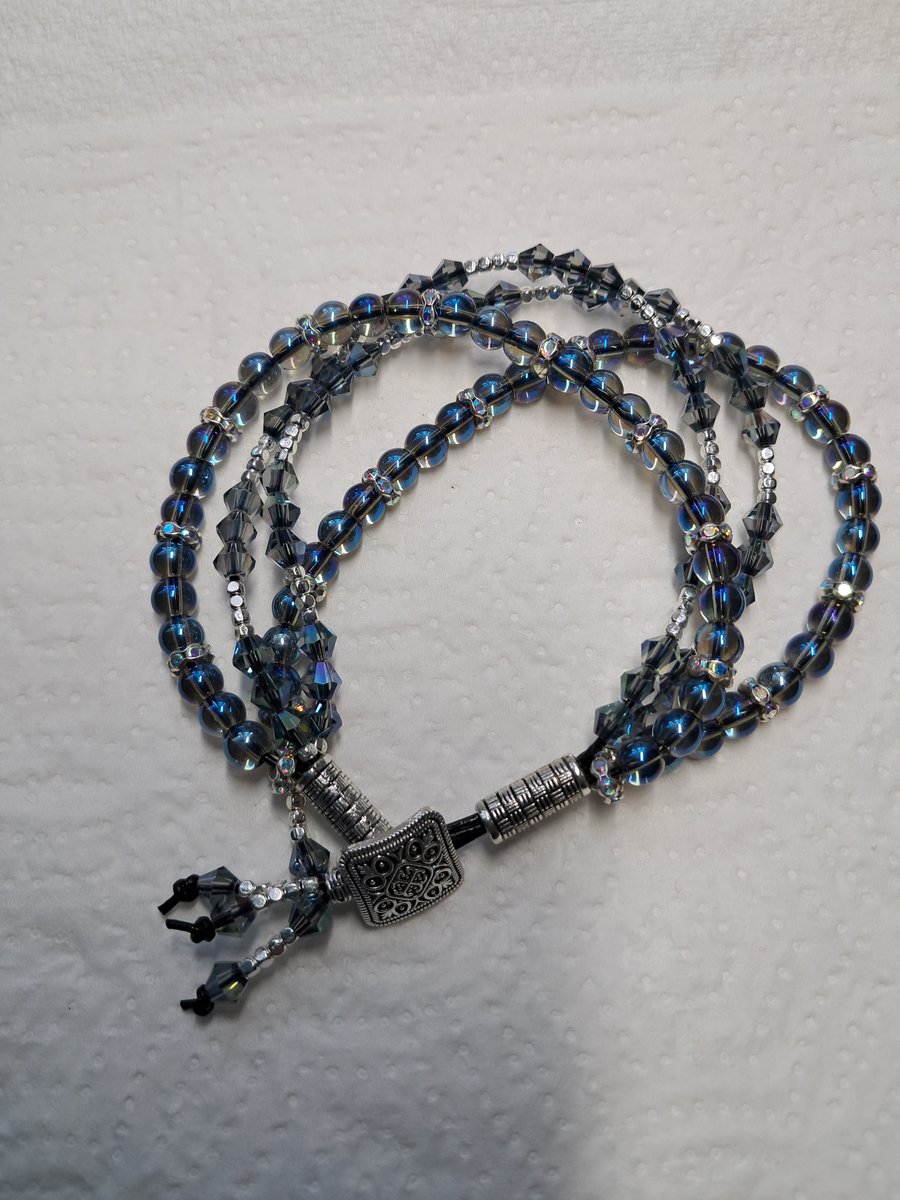 4 Strand Leather Beaded Bracelet