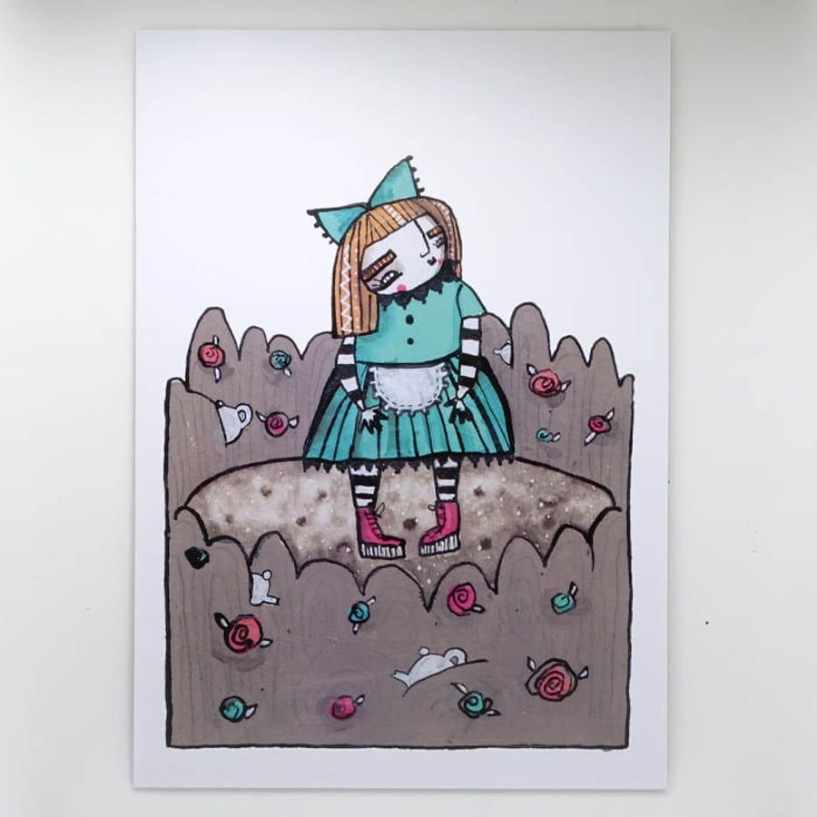 'Alice in Wonderland' Small Poster Print