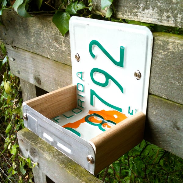 Florida License Plate Bird Feeder