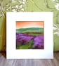 "Twilight Heather" Original Small Acrylic Landscape Painting - Image 2