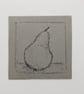 Original Pear Sepia Chalk Sketch