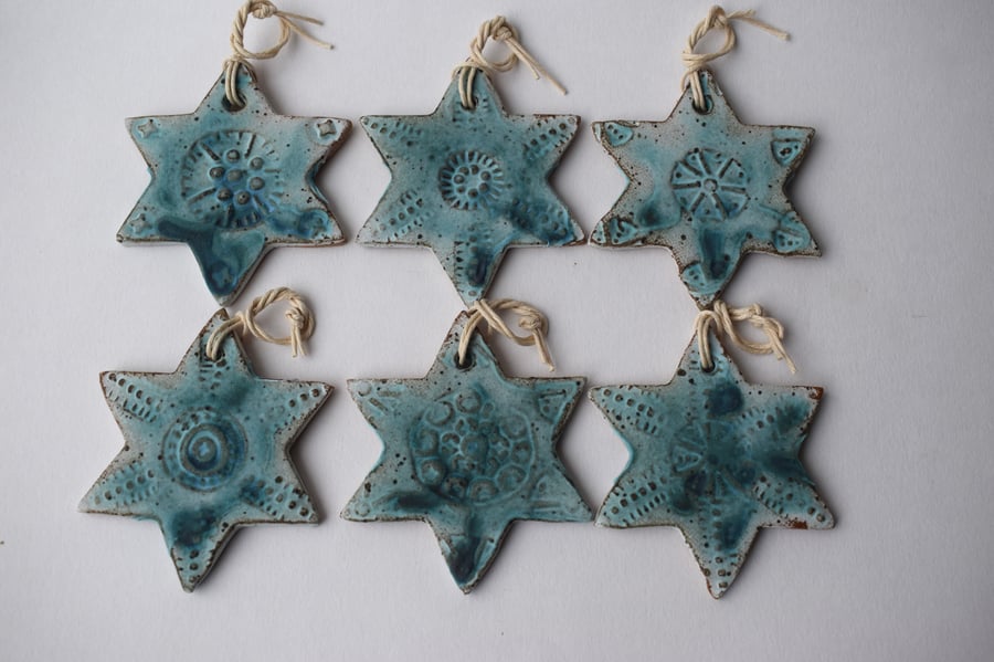 Six Ceramic Stars 