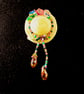 Spring Summer Floral Beaded Hat Brooch - Image 4