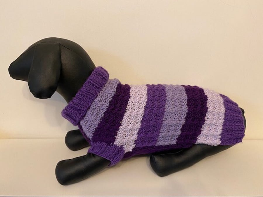 Dog Jumper - Ideal for a Miniature Dachshund or Small Dog, Roll Neck 