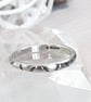 Silver Narrow band ring , size P and half  , Solid Sterling Silver Hallmarked - Image 4