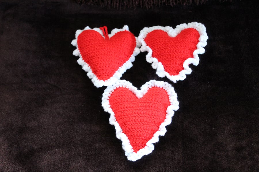 Crochet love heart