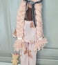 Zara - Bedtime Handmade Heirloom Doll, Embroidered Face, Nursery decor - Image 5