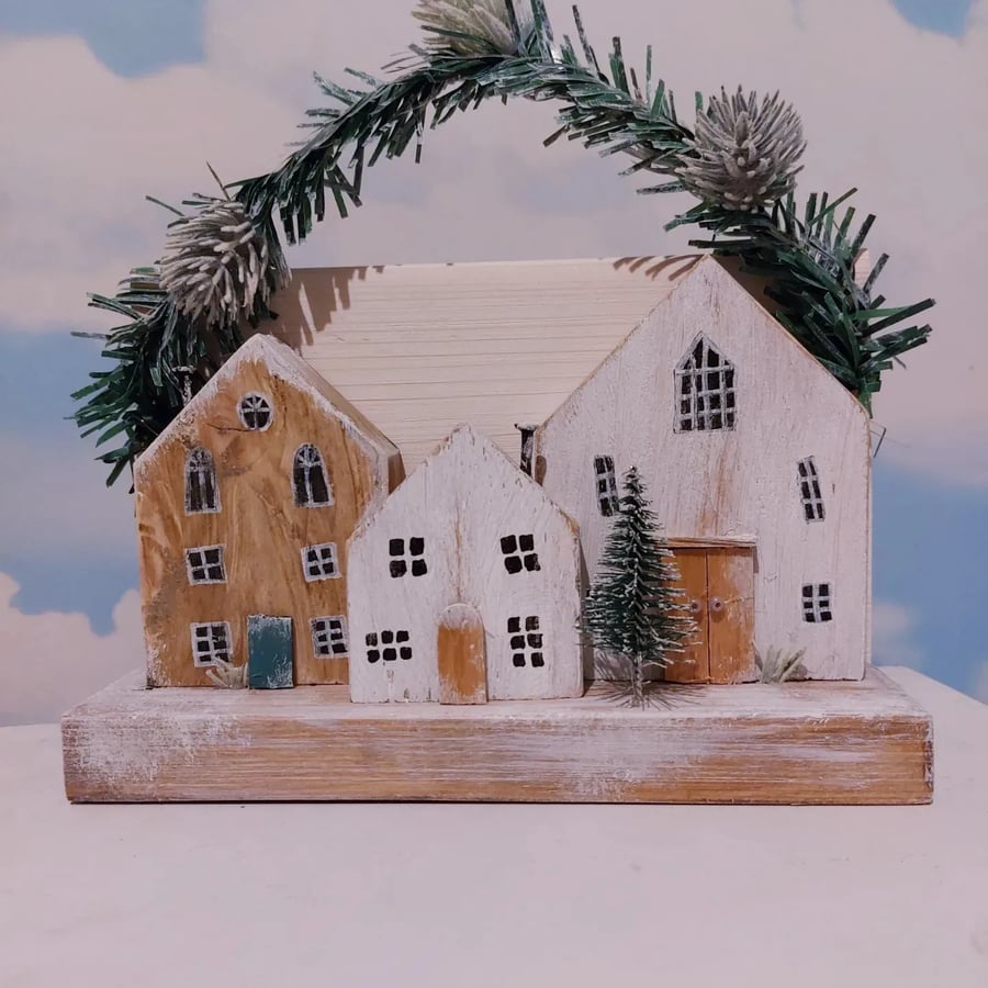 Reclaimed wooden house scene