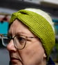 Crocheted ear warmer - lime green