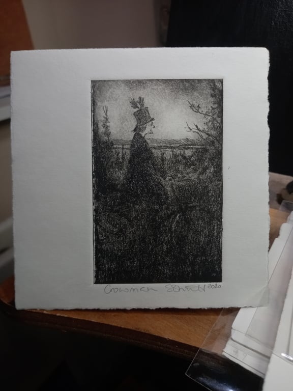 Moody etching 'Crowman'