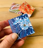 Tiny Concertina Sketchbook with Removable Cover. The Great Wave.