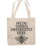 Manchester Bee Tote Bag -We Do Things Differently Here - Image 2
