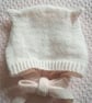 Hand knitted kitty bonnet 