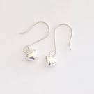 Cute Sterling Silver Heart charm Earrings 