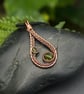 Simple Wire Wrapped Copper Teardrop Pendant - Choice of Colours - Image 6