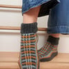 Hand knitted slippers, Wool sofa socks, Christmas gift for women, Winter socks