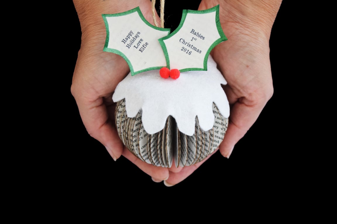 Personalised Christmas Pudding decoration
