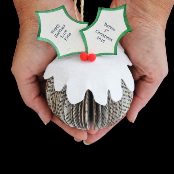 Personalised Christmas Pudding decoration