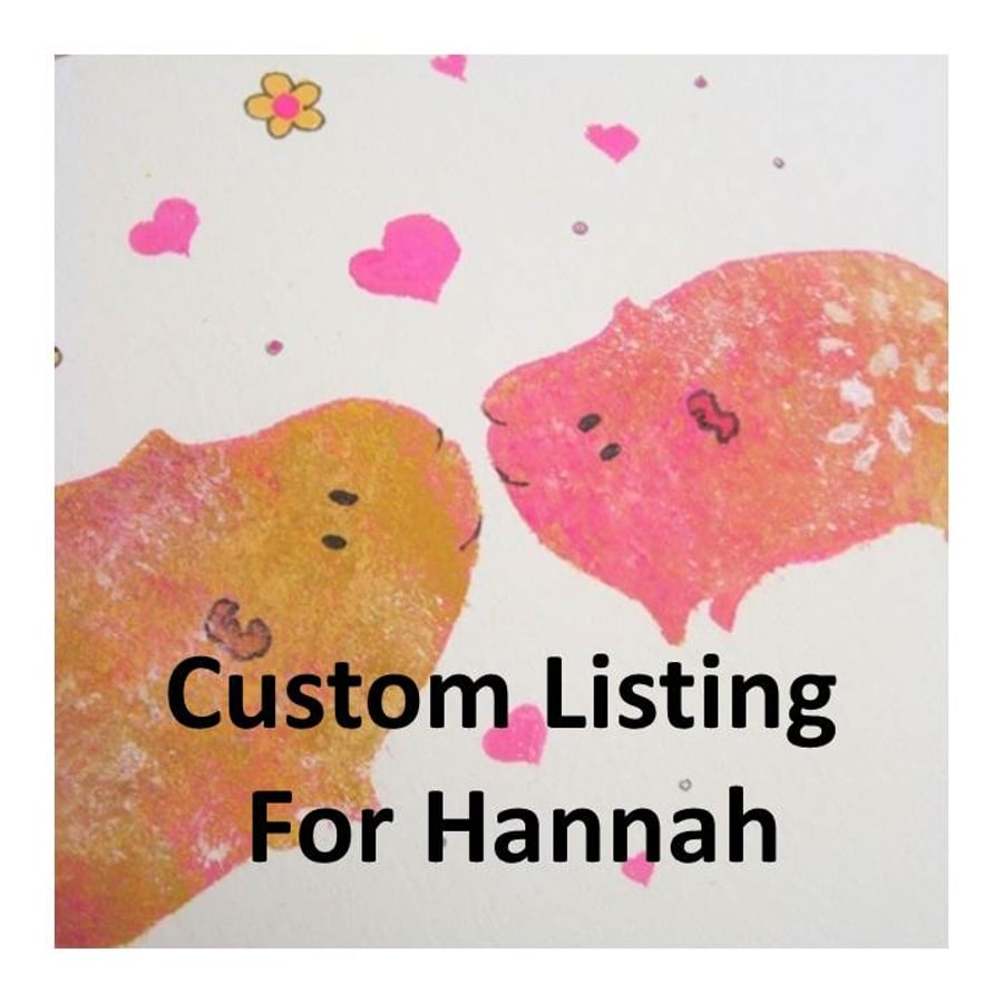 Custom Listing for Hannah