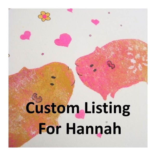 Custom Listing for Hannah