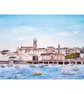 The Harbour, Penzance, Cornwall Original Watercolour Painting Mounted
