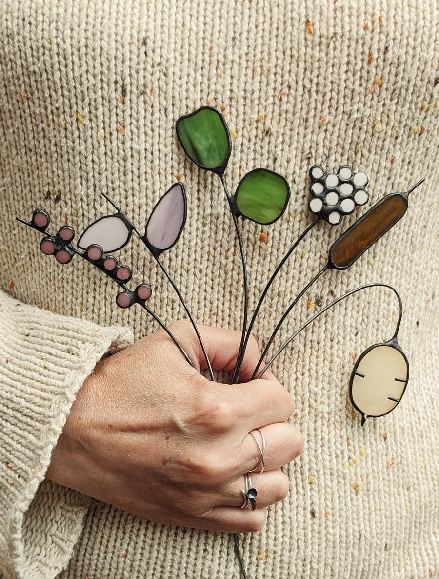 Stained Glass Flowers, Pick Your Own Posy of 3-6 Spring Stems, Thoughtful Gift