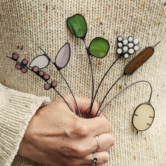 Stained Glass Flowers, Pick Your Own Posy of 3-6 Spring Stems, Thoughtful Gift