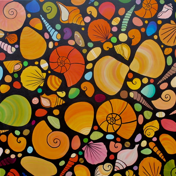 SHELLS-ORIGINAL ACRYLIC PAINTING