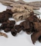 Natural Dye Walnut Brown Mixed Silk Fibre Texture Craft Pack - Image 1