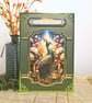 Peacock Fantasy Birthday Card For Her Or Him In Green & Gold - Image 1