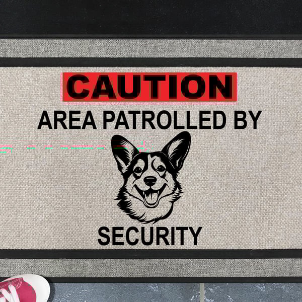 Corgi Security Door Mat - All Weather Doormat - 45x70cm 