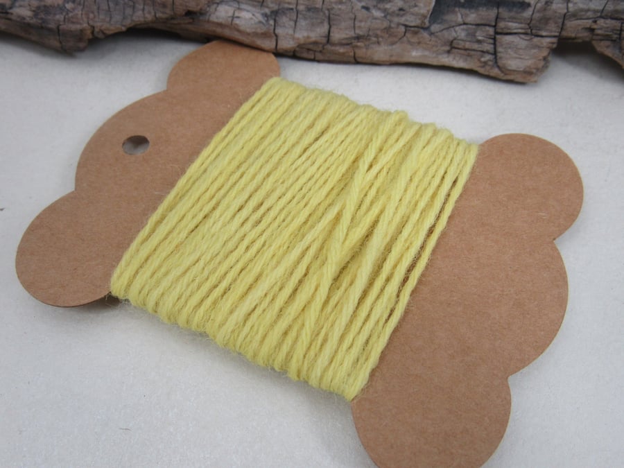 Hand Dyed Natural Weld Yellow Dye Pure Wool Tapestry Thread