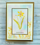 Daffodil Card - Easter, birthday, blank, springtime  - Image 2