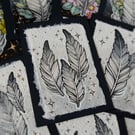 floaty feathers - original aceo illustration