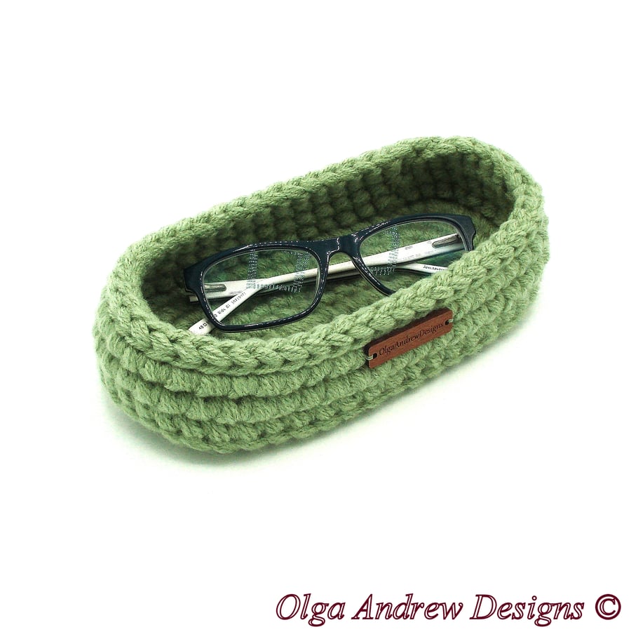 Desk eyeglasses tray, flat eyeglass stand holder, soft horizontal glasses holder