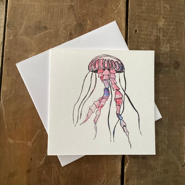 Jellyfish card - perfectly imperfect blank birthday