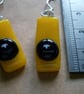Fused glass Sheepy earrings - Image 3