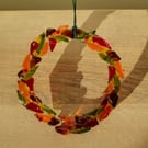 Fused Glass Autumn Wreath