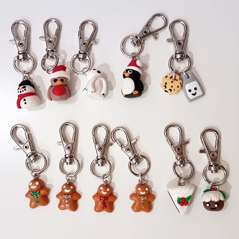 Christmas Themed planner charms, stitch markers,bag charms, ONE SUPPLIED
