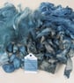 Natural Dye Indigo Blue Mixed Silk Fibre Texture Craft Pack