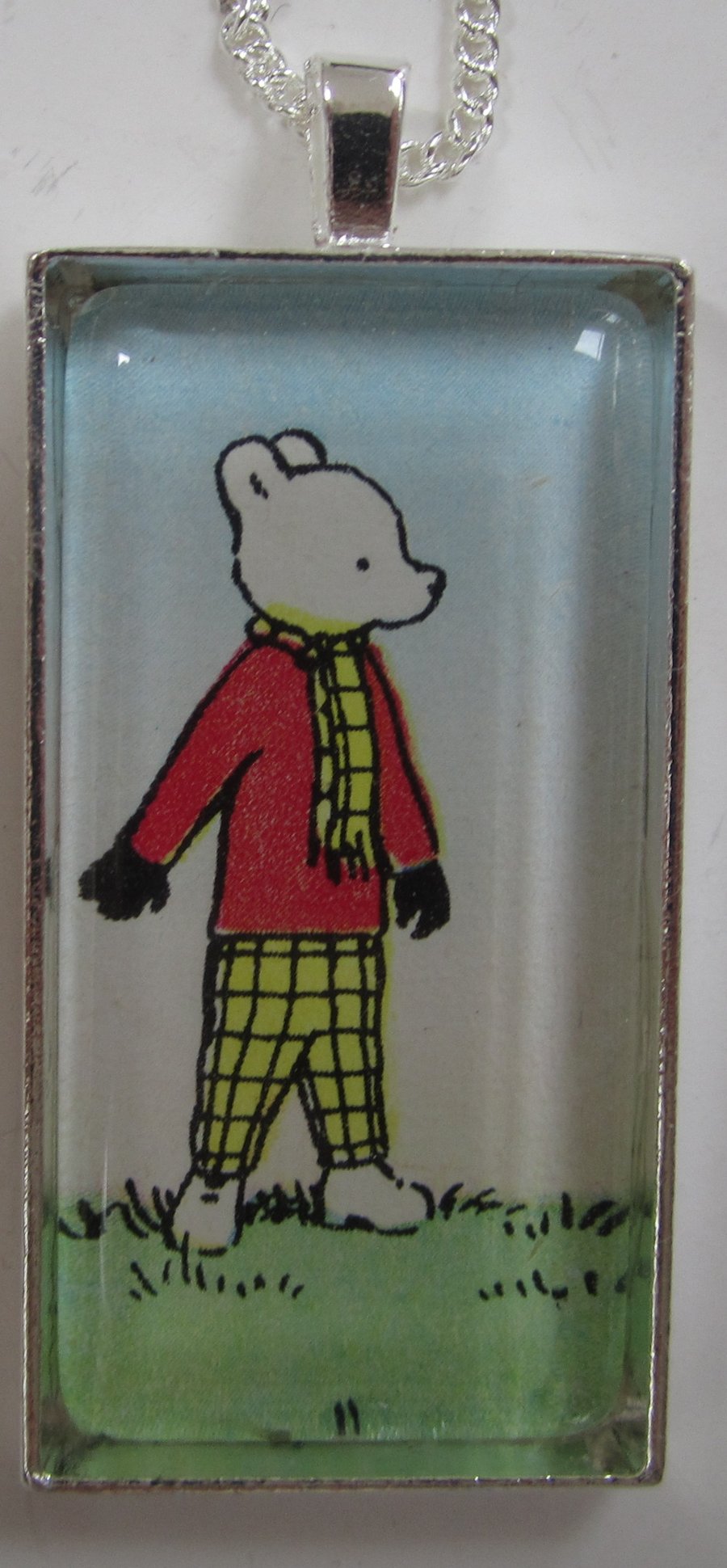 Rupert Bear Pendant made from 1966 Rupert Annual 