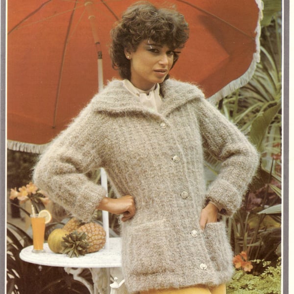 Vintage Knitting Pattern 1673: Mohair Cardigan from Richard Poppleton      