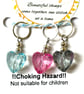 Set of 3 heart stitch markers for knitting or crochet