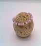 Silver Sliding Adjustable Bracelet with Morganite Beads & Crystals, Gift for Her - Image 4
