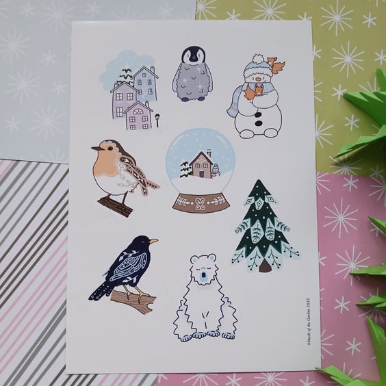 Winter Vinyl Sticker Sheet