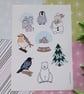 Winter Sticker Sheet: Nature Stickers for Journals and Craft - Image 1