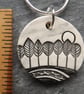 Handmade Ceramic Moonlit Trees pendant in black, white and grey - Image 4