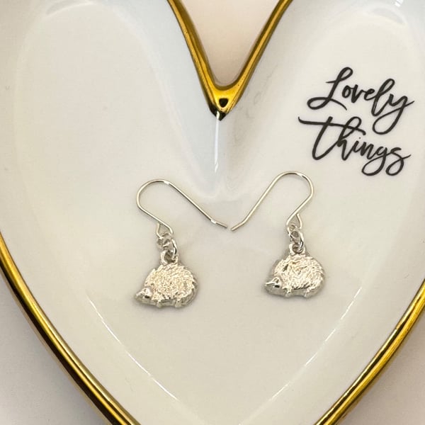 Fine Silver Hedgehog Earrings