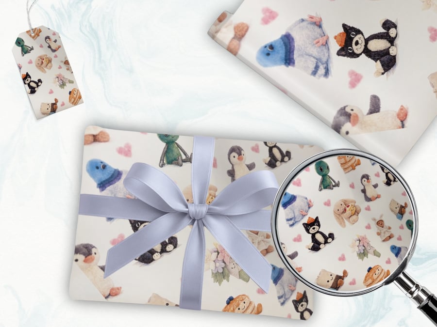 Plushie toy wrapping paper 
